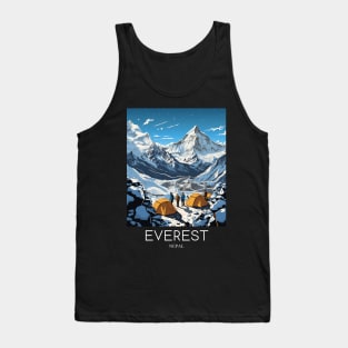 A Pop Art Travel Print of Mount Everest - Nepal Tank Top